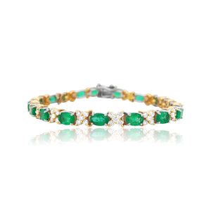 Two Tone Emerald Bracelet