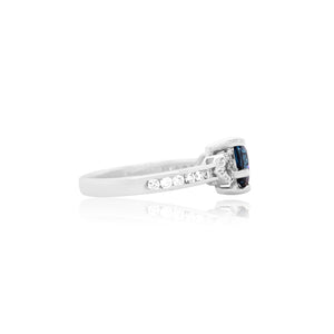 Heart Blue Diamond Ring