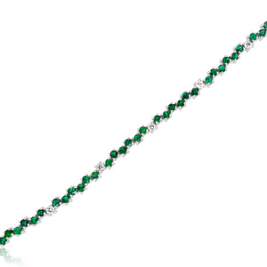 Emerald Modern Line Bracelet