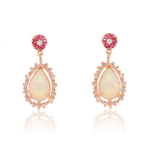 Pear Opal Dangle Earrings