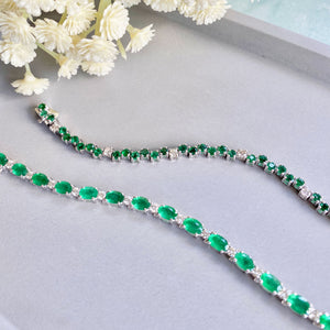 Emerald Modern Line Bracelet