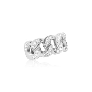 Diamond Link Thick Gents Ring