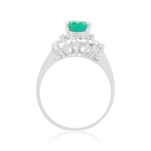 Oval Emerald Swirl Ring
