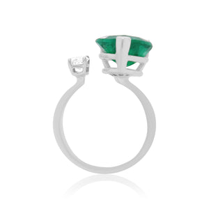 Emerald Toi Et Moi Heart Ring