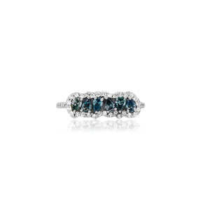 Pear Shape Blue Diamond Ring